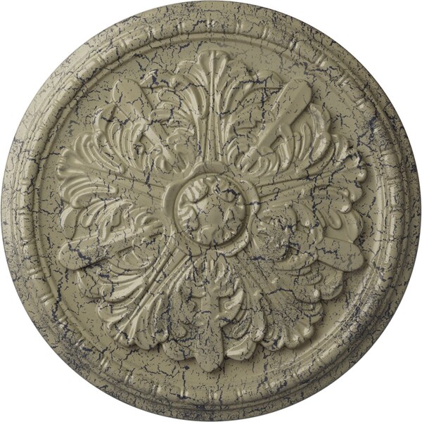 Ekena Millwork Washington Ceiling Medallion (Fits Canopies up to 2 7/8"), 17 1/8"OD x 1 1/2"P, Castle Stone Crackle CM17WACSC - main